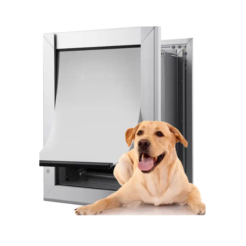 ISO9001 PET-Sicherheit Aluminium-PET-Tür Vierwege-Schließung Magnetverschluss Hunde Tür