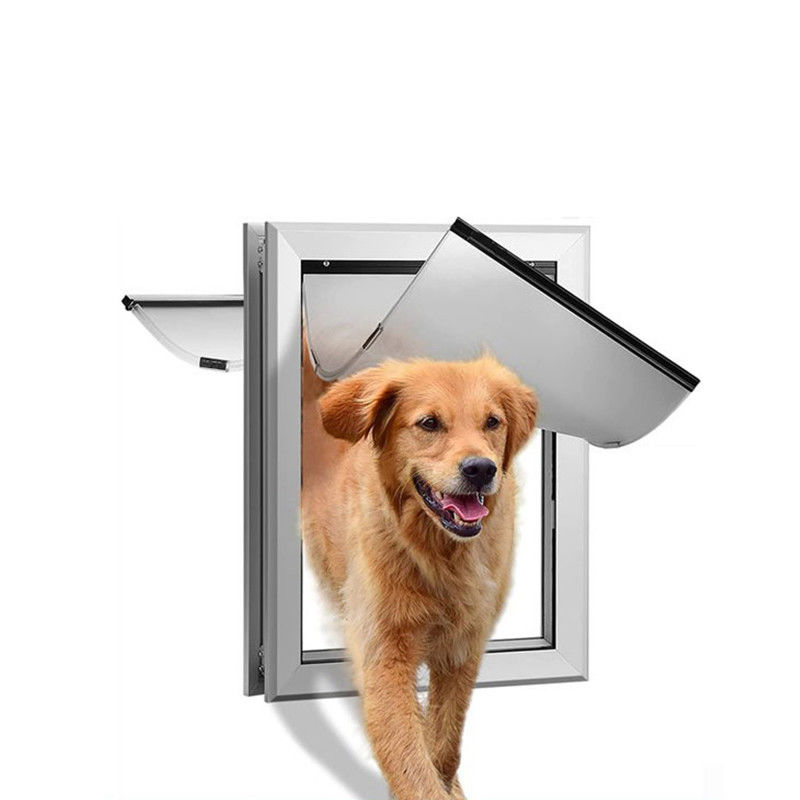 ISO9001 PET-Sicherheit Aluminium-PET-Tür Vierwege-Schließung Magnetverschluss Hunde Tür