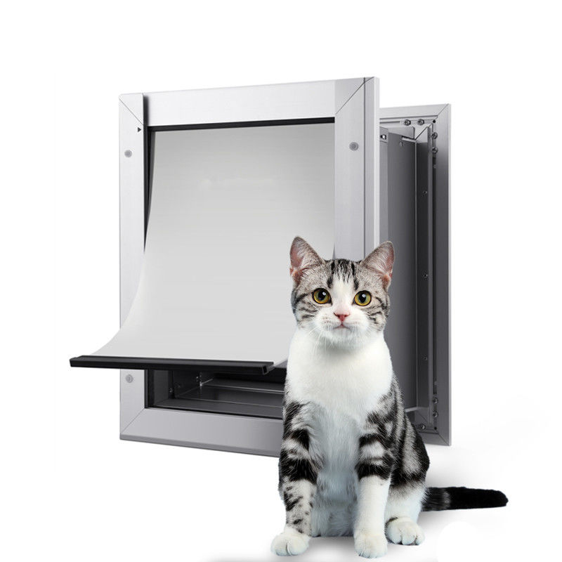 ISO9001 PET-Sicherheit Aluminium-PET-Tür Vierwege-Schließung Magnetverschluss Hunde Tür